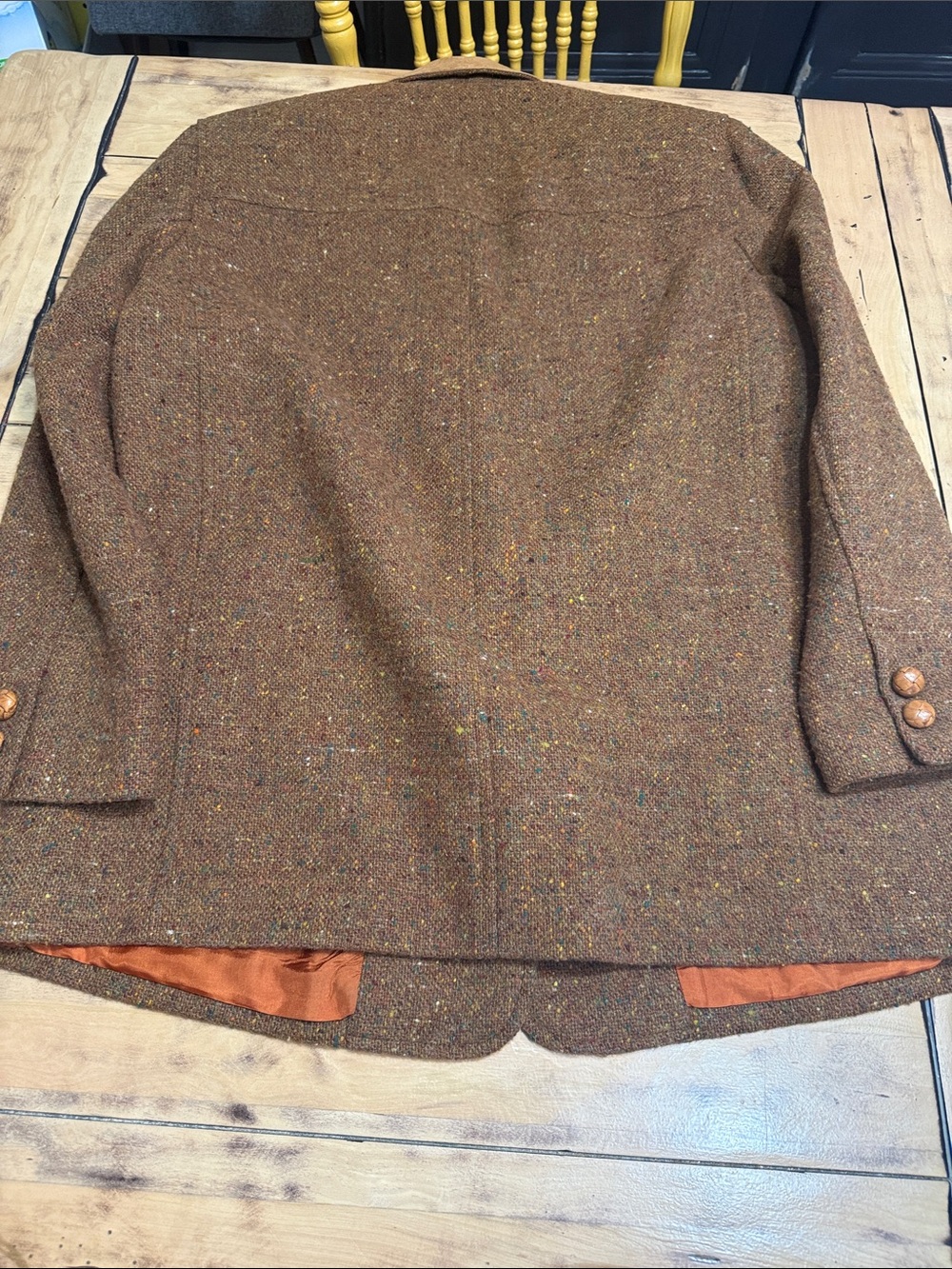 Vintage Elisabeth Liz Claiborne 14 Wool Blazer Leather Trim Academia - Picture 7 of 13